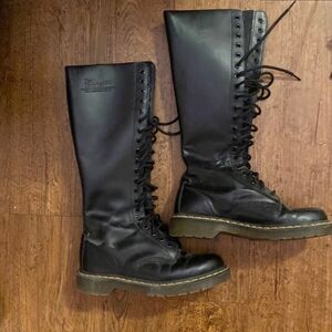 Dr. Martens 9663 Black 20 Hole Lace-Up Boots